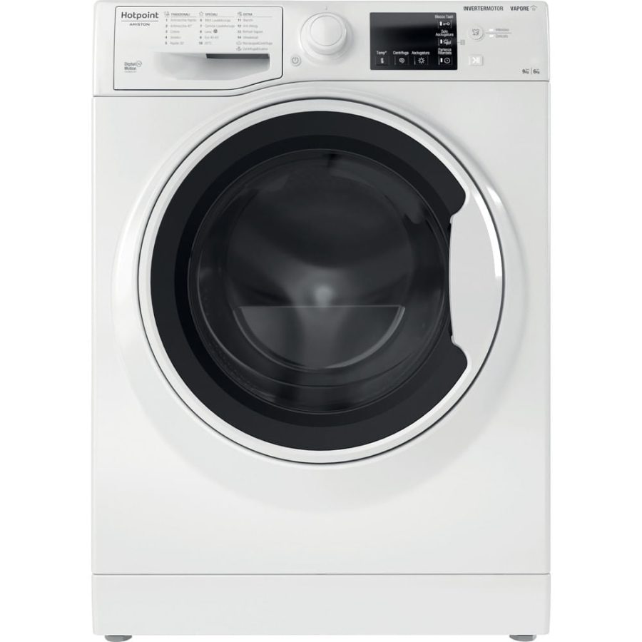 Lavasciuga a libera installazione Hotpoint 9 kg NDB 96443 W IT N 1400 Giri Motore Inverter Tecnologia Digital Motion Classe D