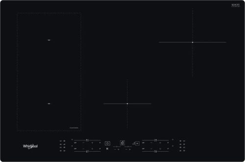 Piano Cottura a Induzione Whirlpool WLB2977NE 4 Fuochi in Vetro Nero (LxP): 77x54 FlexiCook Booster WL B2977 NE