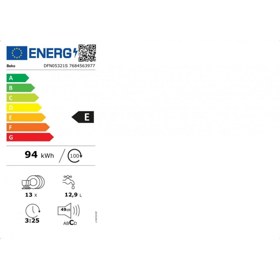 Lavastoviglie a Libera Installazione Beko DFN05321S 13 Coperti Classe E - immagine 2