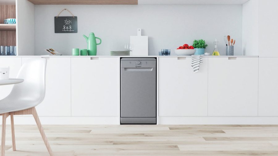 Lavastoviglie A Libera Installazione Indesit DSFE 1B10 S 10 Coperti Classe F (A85xL45xP59) Argento Partenza ritardata  Programma intensivo - immagine 2