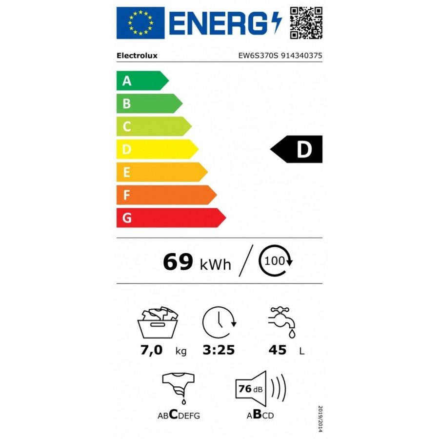 Lavatrice Slim a Carica Frontale Compatta Electrolux 7 Kg Perfect Care 600 Vapore 1000 Giri EW6S370S Classe D - immagine 3