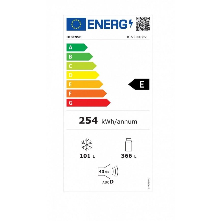 Frigorifero Doppia Porta Hisense RT600N4DC2 No Frost Multi Air Flow Motore Inverter Classe E - immagine 3