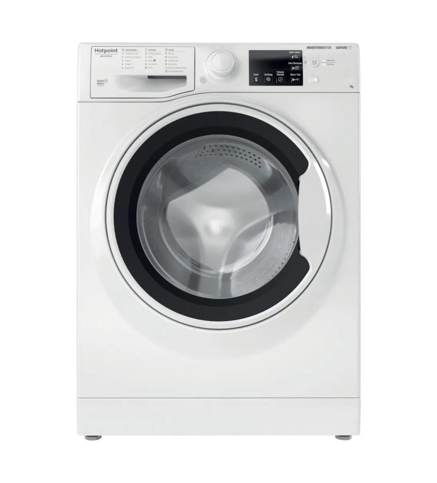 Lavatrice a libera installazione a carica frontale Hotpoint 7,0 kg Centrifuga a 1200 giri al minuto Codice RSSG 72V W IT N Colore bianco - immagine 3