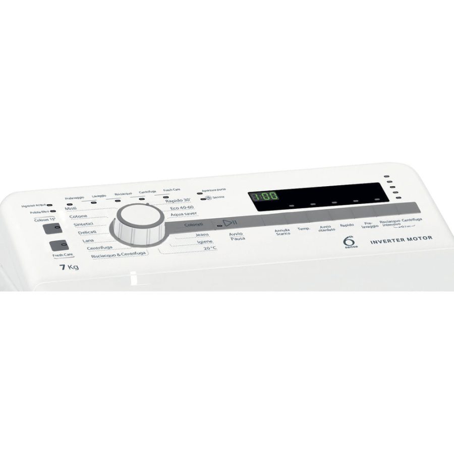 Lavatrice a libera installazione a carica dall'alto Whirlpool 7 Kg TDLR 7221BS IT/N Classe E - immagine 3