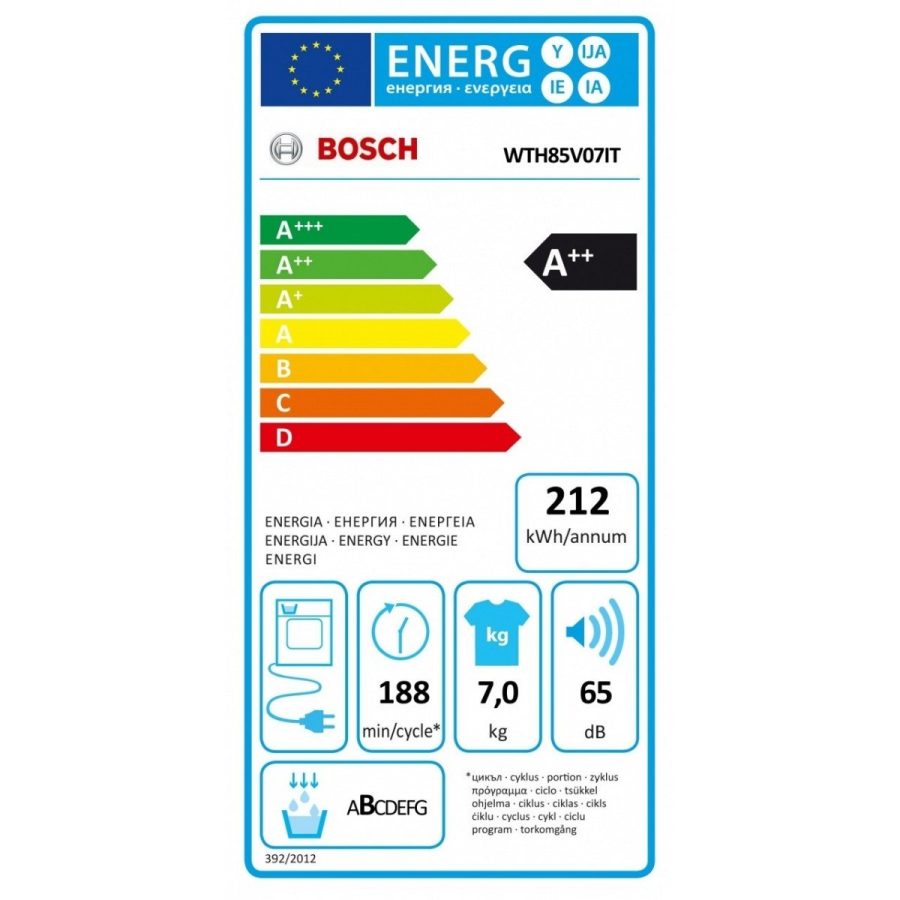 Asciugatrice a Pompa di Calore Bosch 8 Kg EasyClean WTH85V18IT Classe A++ - immagine 4