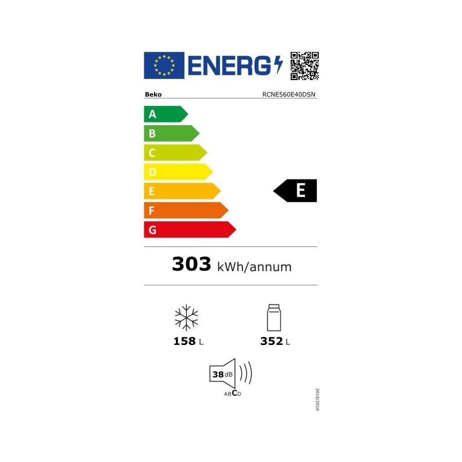 Frigorifero Combinato Beko RCNE560E40DSN Total NoFrost (A192xL70xP74,5) Classe E Litri 510 Colore Inox NeoFrost Dual Cooling Compressore ProSmart Inverter Comparto Dairy - immagine 4