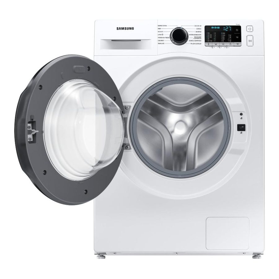 Lavatrice A Carico Frontale Samsung 8 Kg WW80AGAS21AEET Crystal Clean Slim Classe E 1200 Giri (A85xL60xP45) Vapore igienizzante Ecobubble - immagine 4