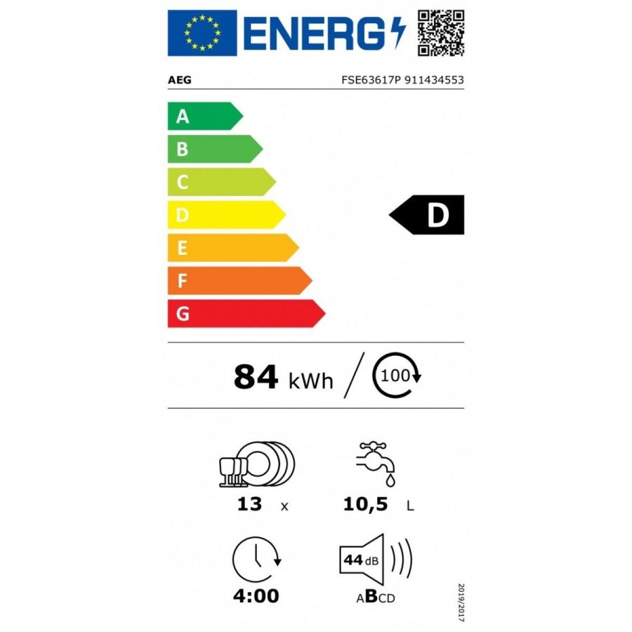 Lavastoviglie a scomparsa totale Aeg 13 Coperti FSE63617P Classe D - immagine 5