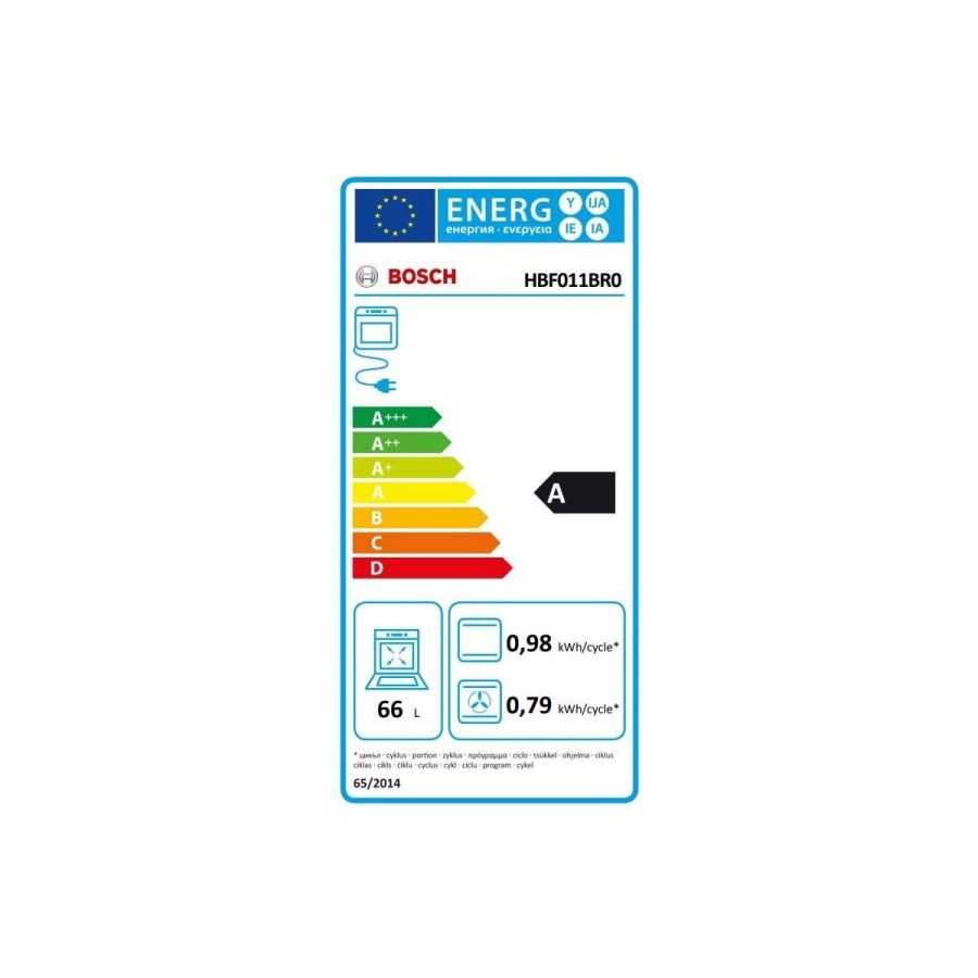 Forno Elettrico da Incasso 66 Litri Bosch HBF011BR0 Classe A - immagine 5